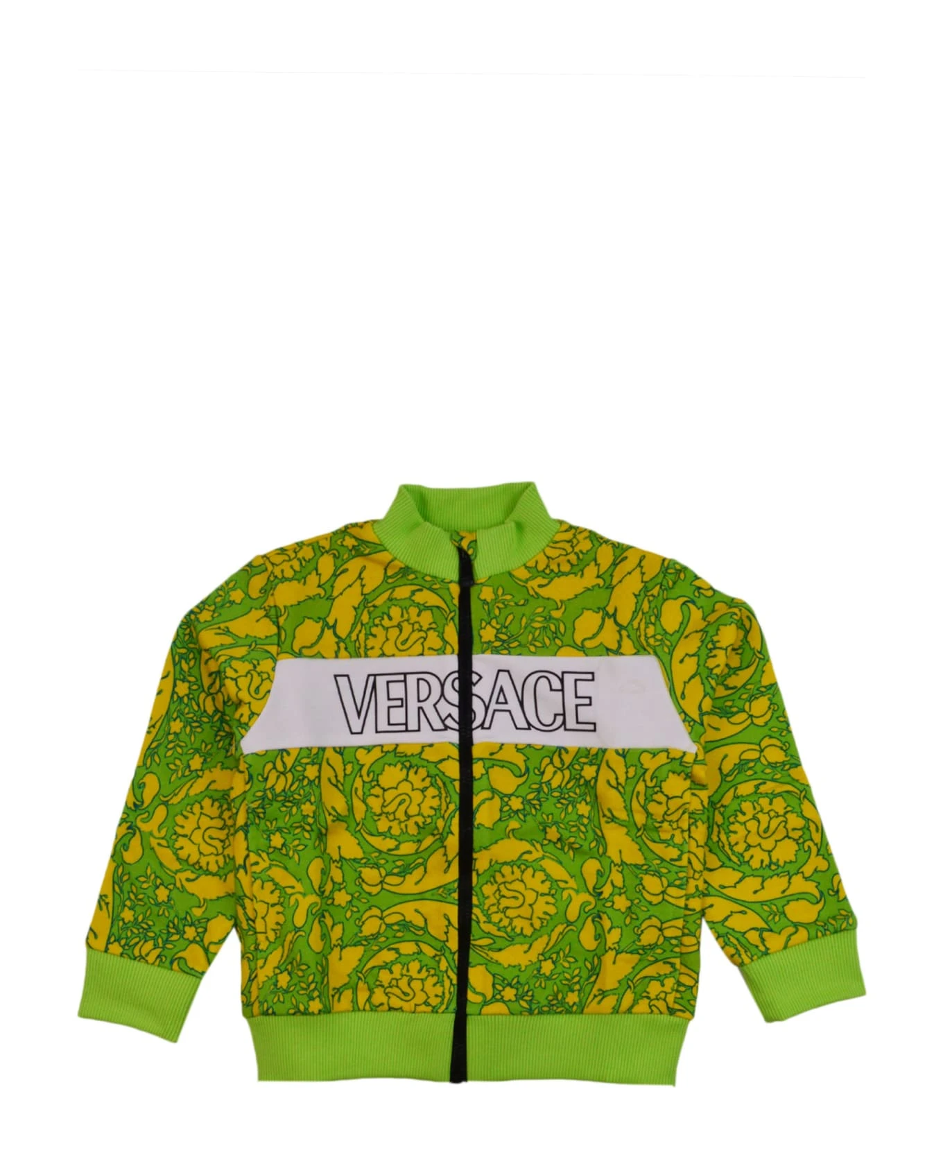 Versace Sweatshirt With Baroque Print And Logo 3 Versace Sweatshirt With Baroque Print And Logo