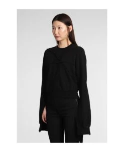 Cropped Sweat Sweatshirt In Black Cotton -Sports Clothing ea509544dba547f7ea23d1ad54167281