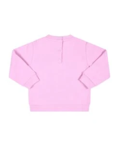FENDI Fuchsia Sweatshirt For Baby Girl With Light Blue Logo -Sports Clothing ebff427fb5b9546195b3ad38c0a4506c