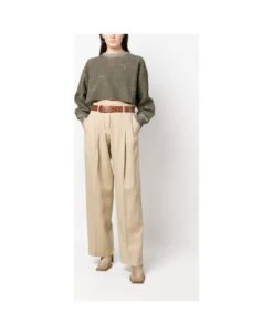 Golden Goose Cropped Ruined Print Sweatshirt -Sports Clothing ed6585a0f1022923596da290323139db