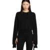 Cropped Sweat Sweatshirt In Black Cotton -Sports Clothing f3c4287cca76c327ac46227448bf2161