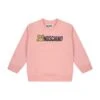 MOSCHINO Pink Sweatshirt For Baby Girl With Teddy Bear -Sports Clothing f540511f4431ce9b423db7338e7823c1