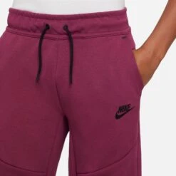 Nike Sweatpants NSW Tech Fleece - Burgundy/Black Kids -Sports Clothing f90fedd49cf1