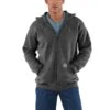 Carhartt Sweatshirts: Men's K122 026 Carbon Heather Midweight Hooded Front Zip Sweatshirt 1 Carhartt Sweatshirts: Men's K122 026 Carbon Heather Midweight Hooded Front Zip Sweatshirt -Sports Clothing k122026