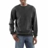 Carhartt Sweatshirt: Men's 104165 026 Carbon Heather Heavyweight Crewneck Paxton -Sports Clothing k124026