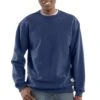 Carhartt Sweatshirt: Men's 104165 472 Navy Heavyweight Crewneck Paxton -Sports Clothing k124nvy