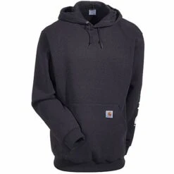 Carhartt Sweatshirts: Men's Black K288 BLK Midweight Pullover Hooded Sweatshirt -Sports Clothing k288blk carharttf 01