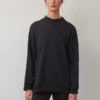 Wol Hiderib Neck Sweatshirt - Black -Sports Clothing rib neck sweatshirt in black 20231016213712