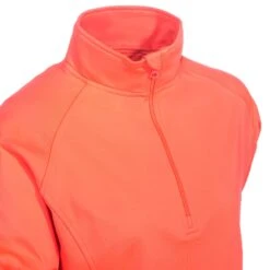 Sport-Tek Sweatshirts: Women's LST850 HTC Sport-Wick Hot Coral 1/2 Zip Pullover Sweatshirt -Sports Clothing sport tek lst850 htc cd 01